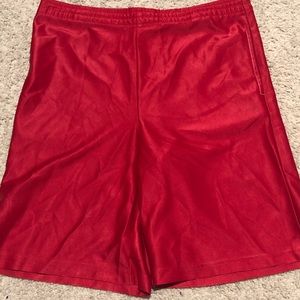 Boys Basketball Gym Athletic Shorts Red Size Large